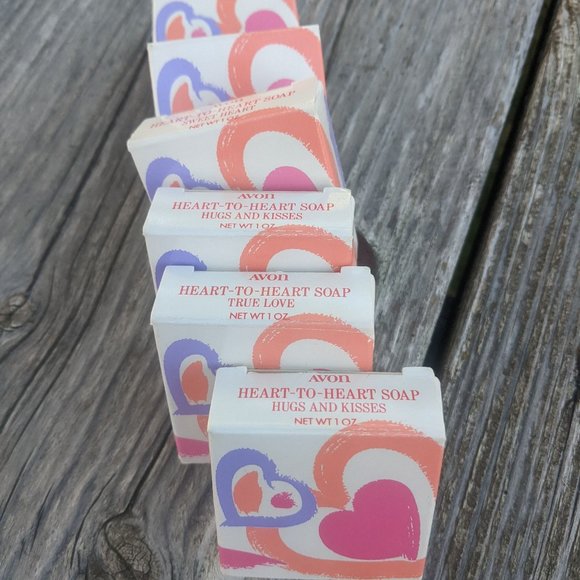 Novelty Vintage Avon Conversation Heart Soaps Bundle Set of 6 - Picture 3 of 10